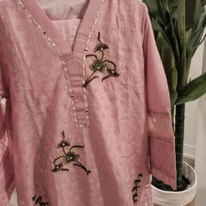 Soft Pink Embroidered Kurta